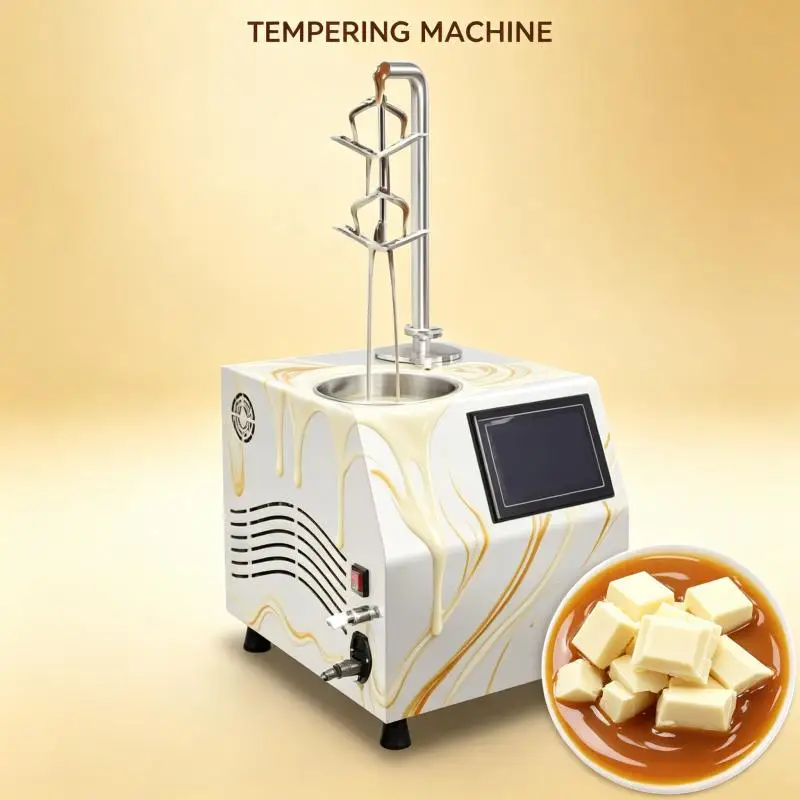 Commercial Automatic Chocolate Melting Machine Tempering Heating Cooling Equipment for Confectionery Production