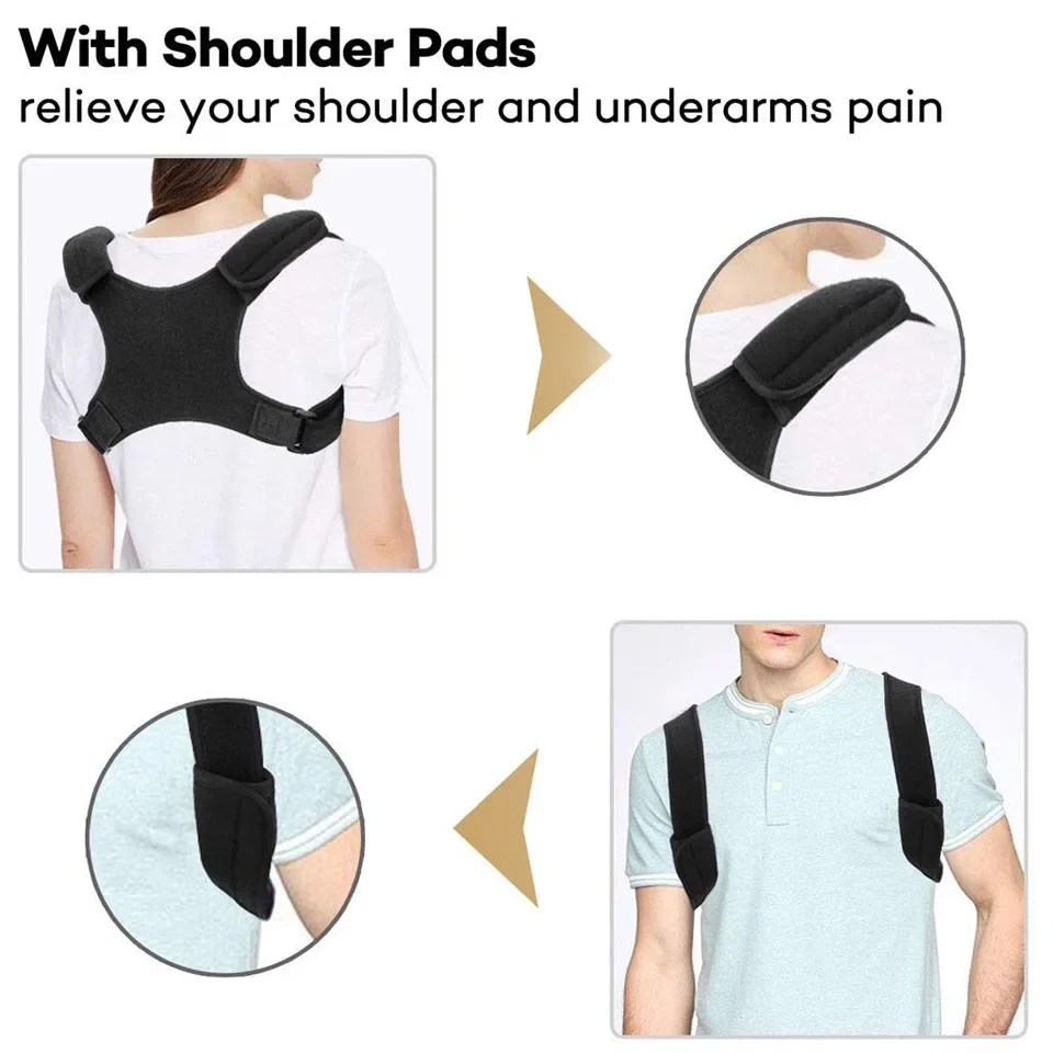 Boys Girls Adjustable Posture Corrector Back Support Children Shoulder Belt Rectify Straighten Correction Pain Relief Beauty Kid