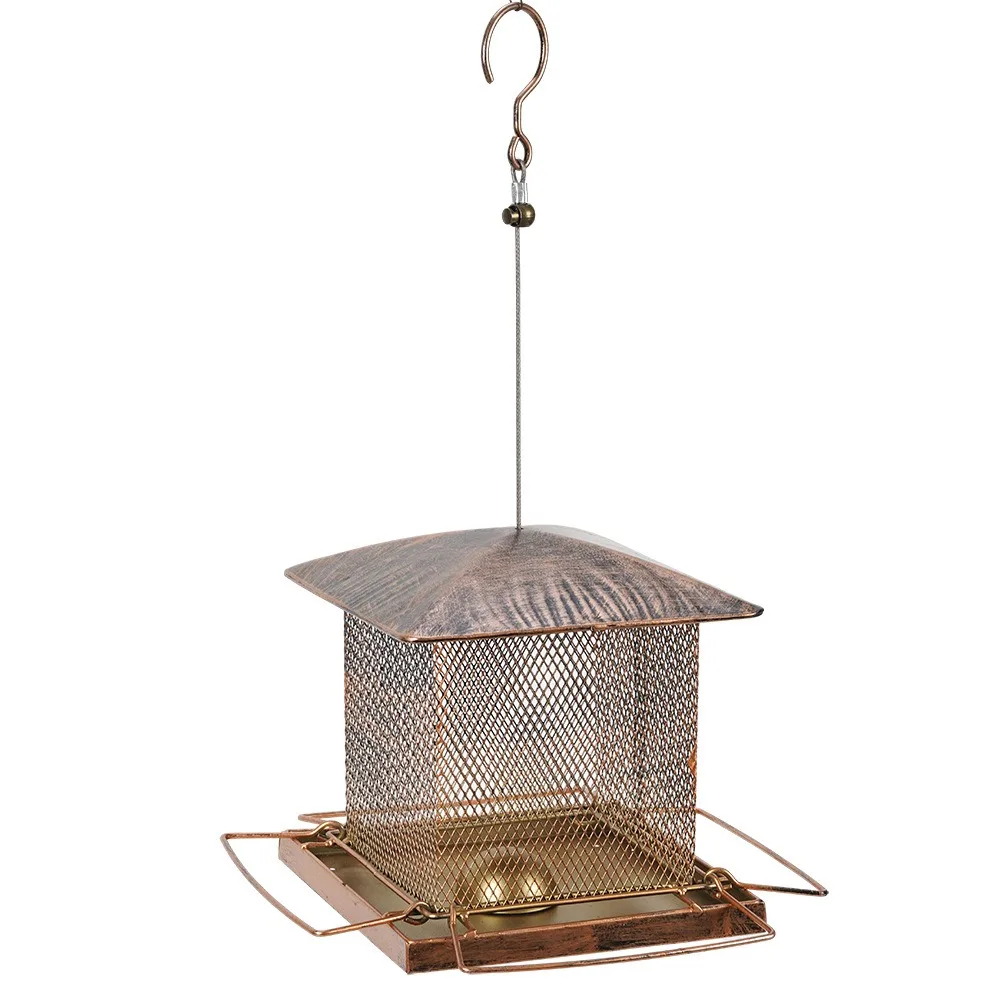

Большая кормушка для садовых птиц из прочного железа, подвесная, защита от белок, для улицы