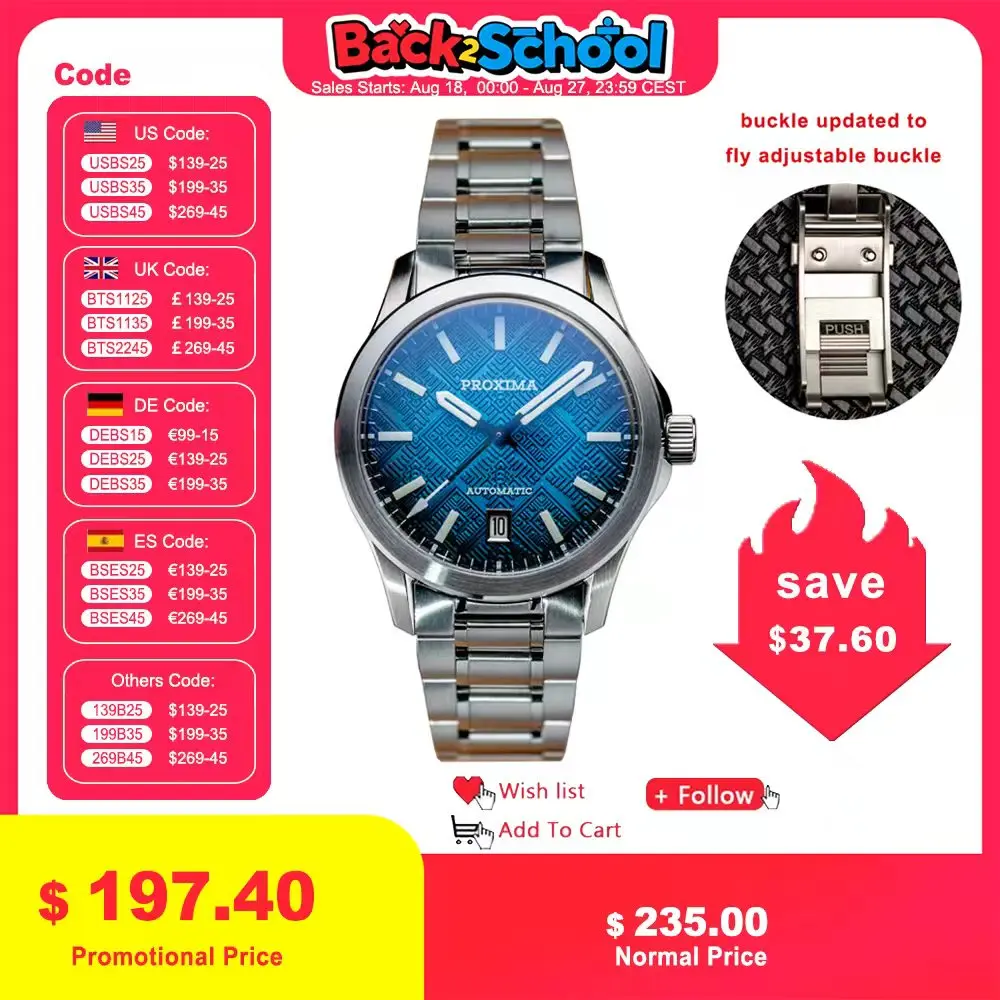Proxima 2025 New Oil Pressure Dial Full Luminous 39mm Dive Watch Luxury Men Watch NH35 NH36 Automatic Mechanical WR 100m PX1736