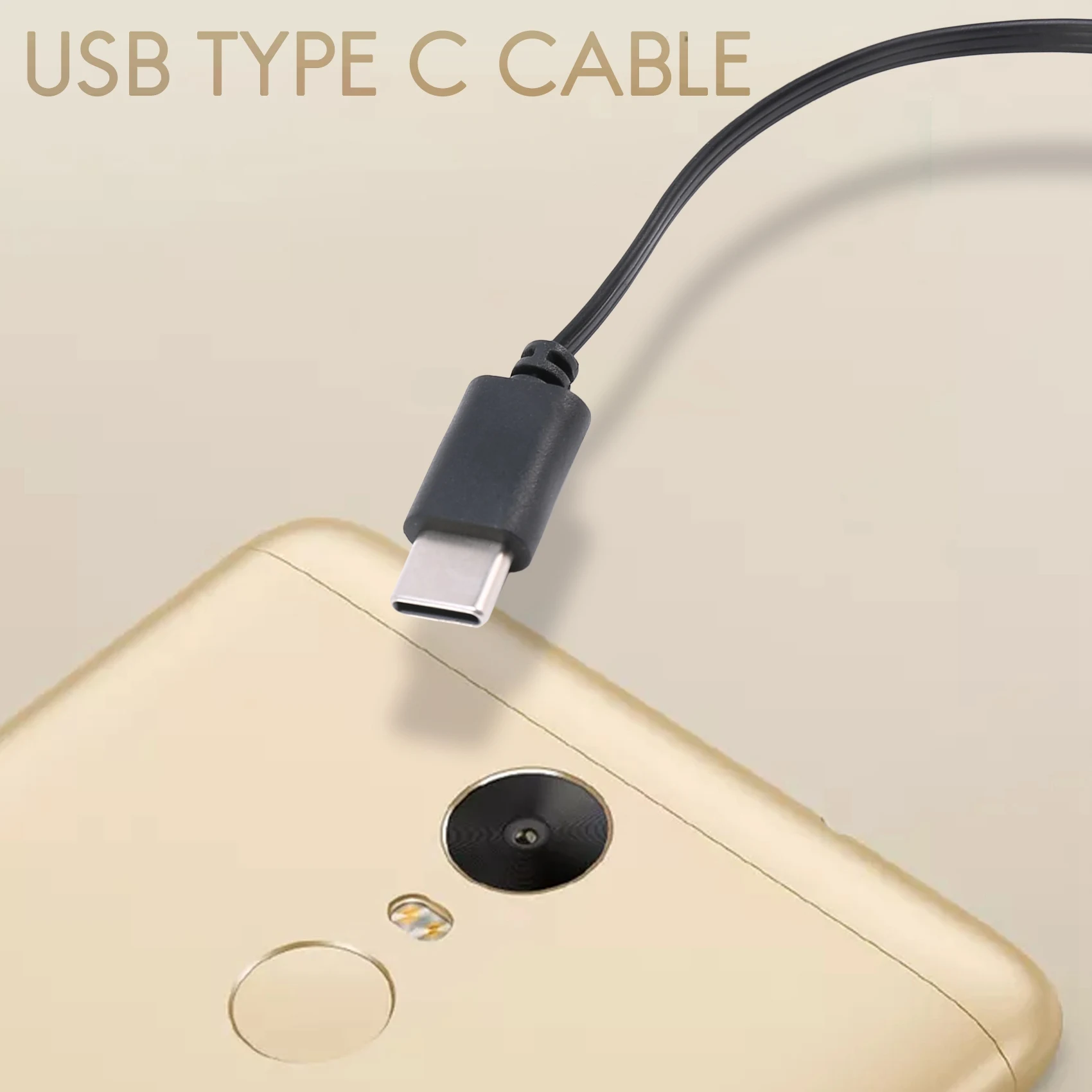 A29F-USB Type C USB 3.1 Câble rétractable Chargeur Type-C USB-C Câble Noir