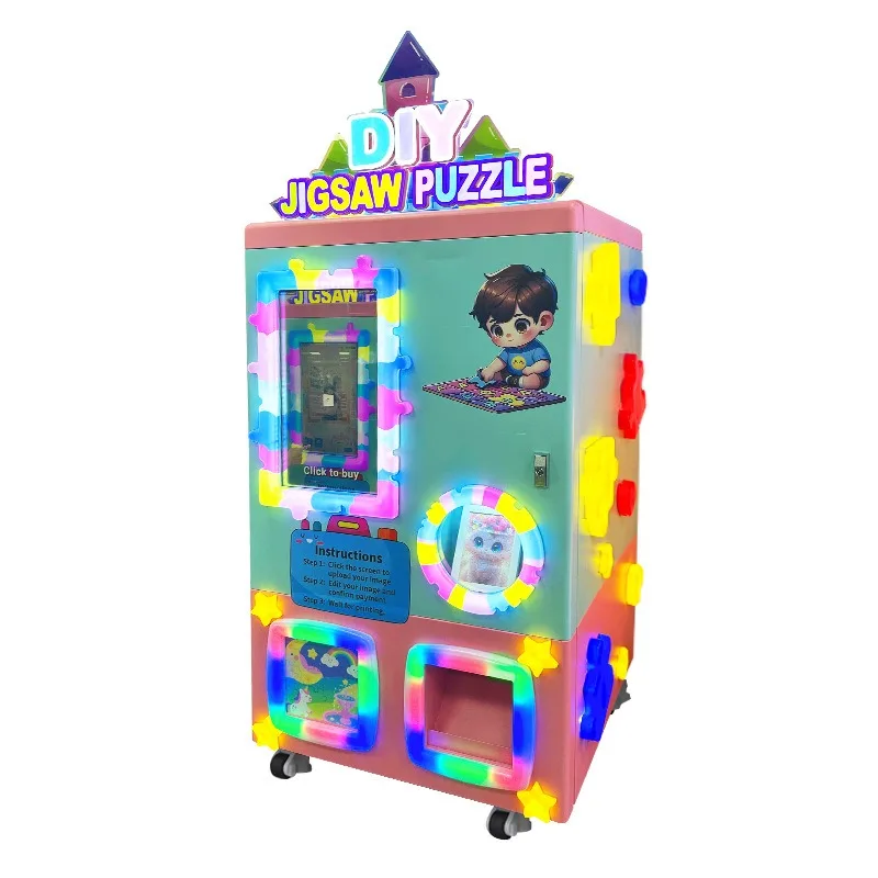 DIY Fully Automatic Puzzle Printing Vending Machine Custom Jigsaw Self-Service Kiosk with Touch Screen Public Service Equipment