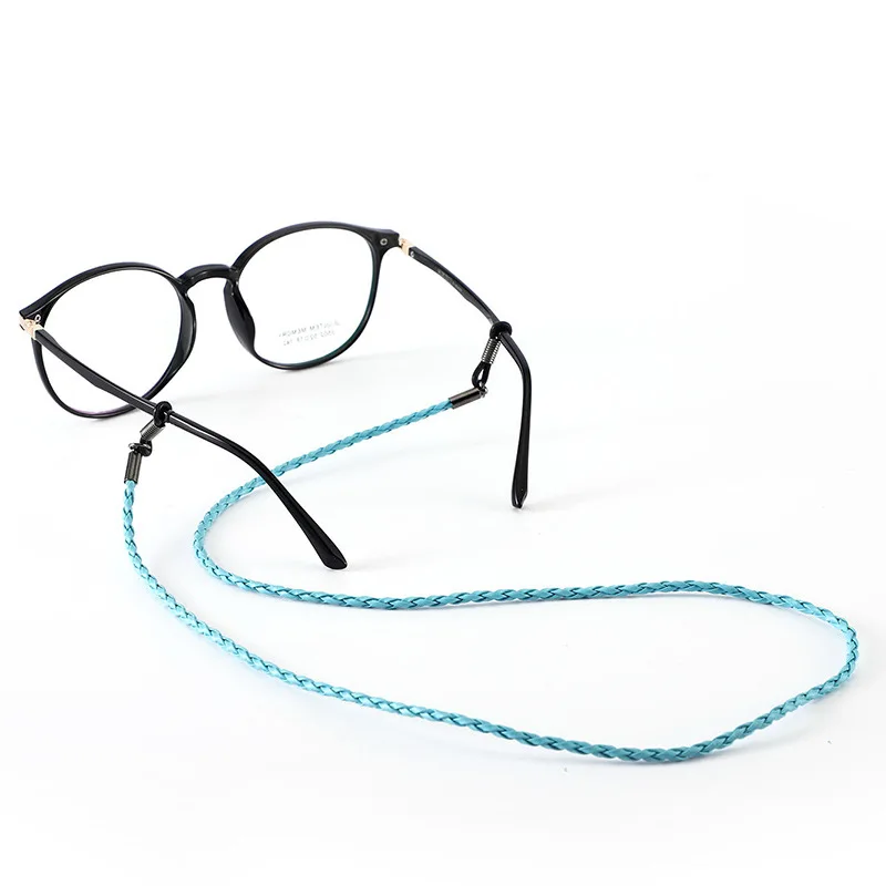 Multi Color Braided Leather Eyeglass Strap Anti Lost Sunglasses Lanyard Non Slip Eyewear Chain Neck Cord Holder For Men Women image 3