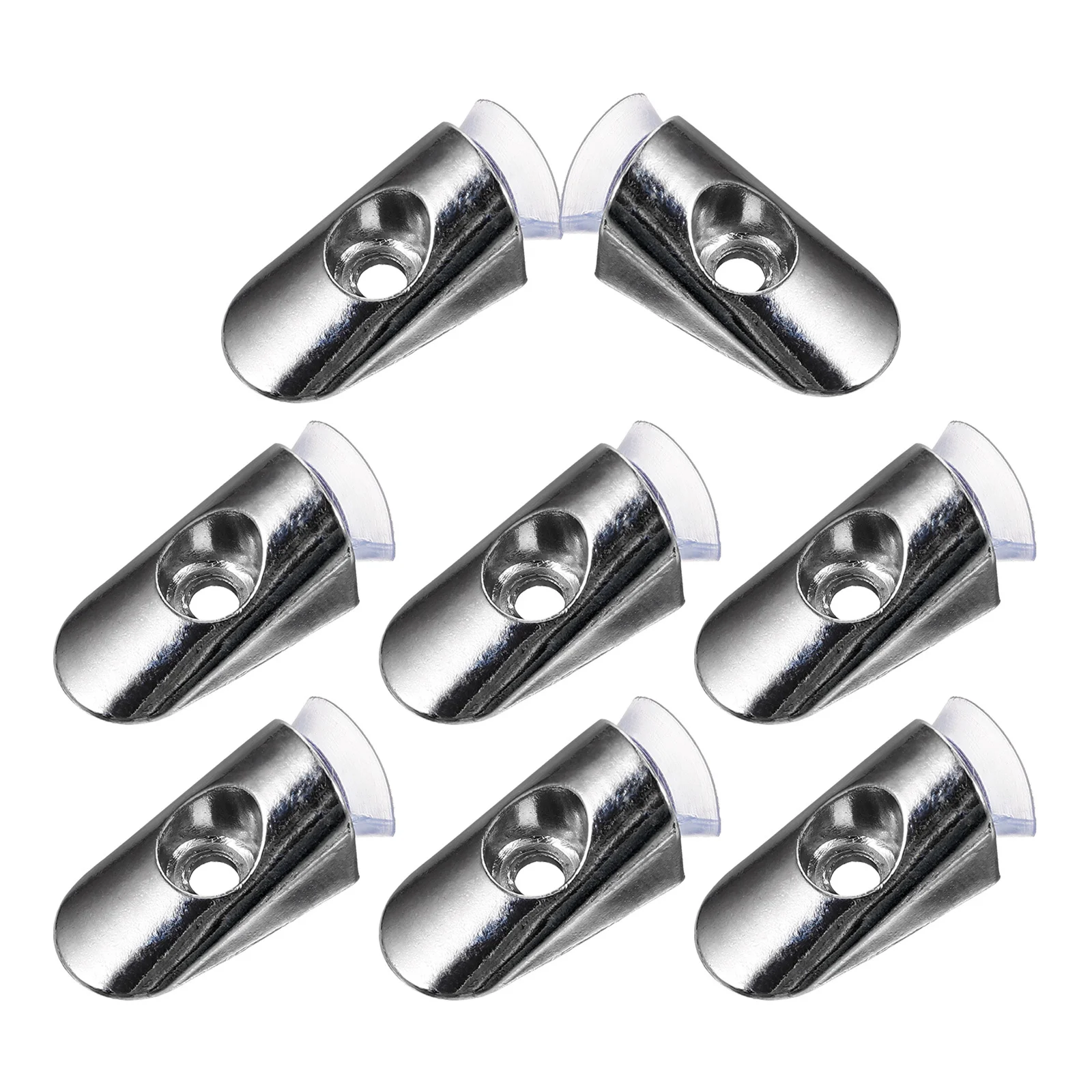 

8Pcs Metal Glass Shelf Brackets Smooth Edges Closet Kitchen Cabinet Fixing Supports Glass Shelf Brackets Mirror Hanger