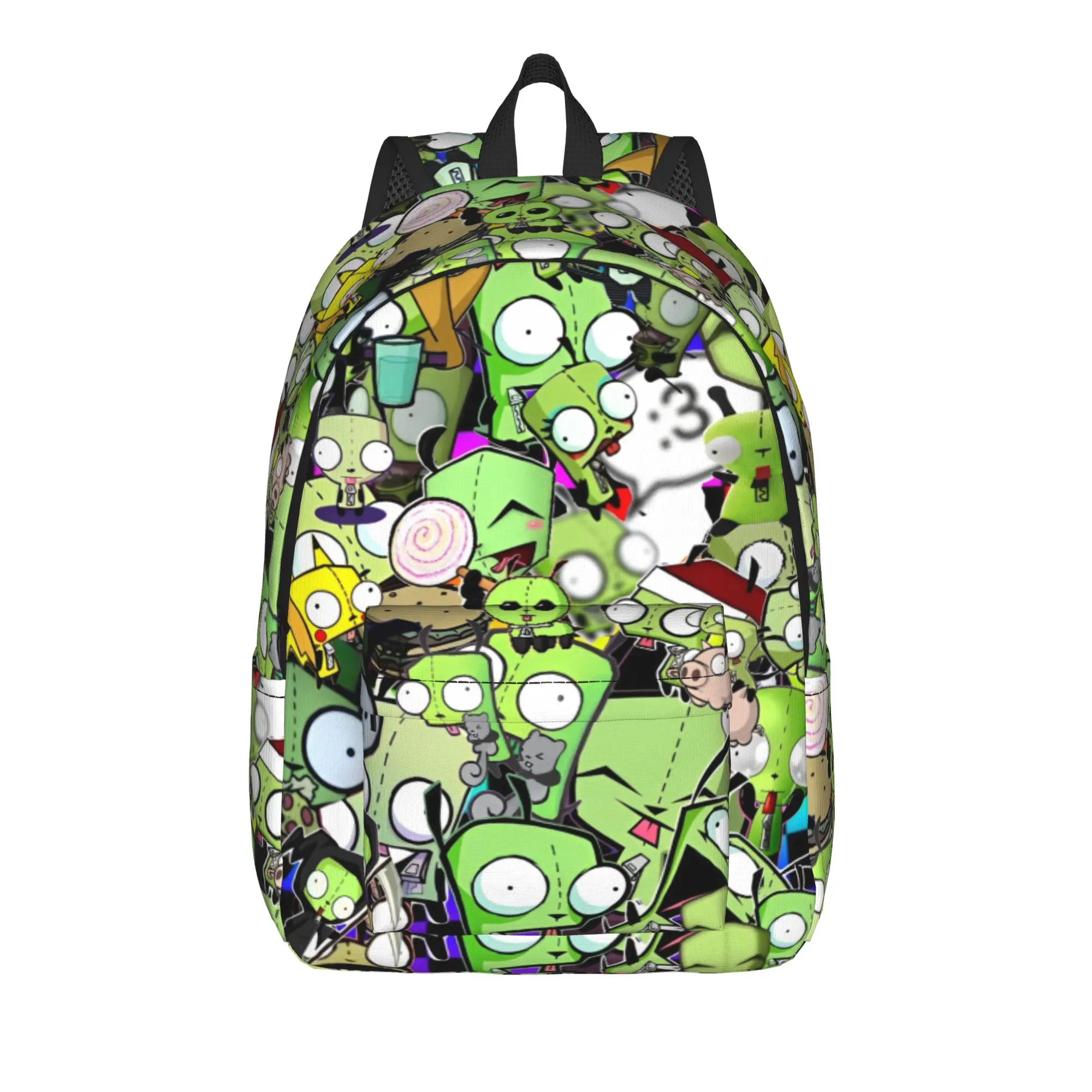 Invaders Zims  Backpack for Men Women Casual High School Work Daypack College Canvas Bags Durable