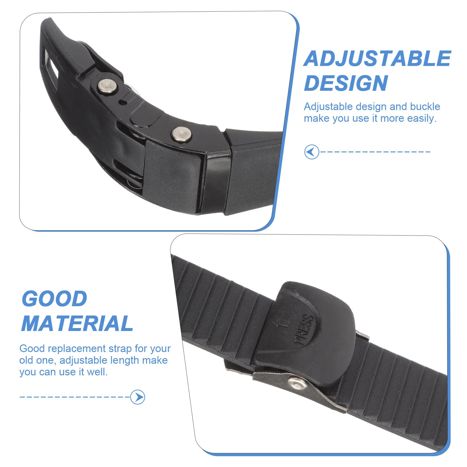 

2pcs Roller Buckle Strap Replaceable Skate Straps Adjustable Fixing Leash For Roller Skating Accessories Durable Plastic Buckles
