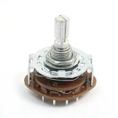 6mm Shaft 4 Pole 3 Position 4P3T Band Channel Selector Rotary Switch