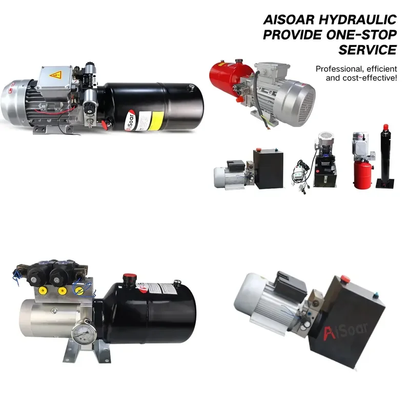 New Hydraulic Power Pack 2.2kw 24V/AC220V Cast Iron Double Acting Portable 22Mpa 200L Dual Pump Construction ISO9001 CE parts