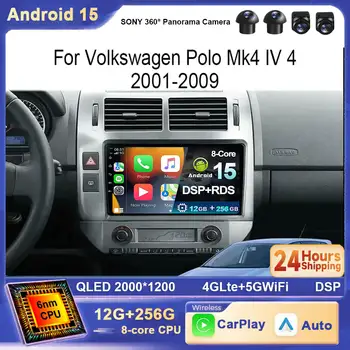 Pro Volkswagen VW Polo MK4 6Q 9N 9N3 2001-2009 Android 15 Autorádio Multimediální Video Přehrávač GPS Carplay QLED Obrazovka Stereo 8 nejlepší prodej Rádio VW Polo 9N 9N3 - №4