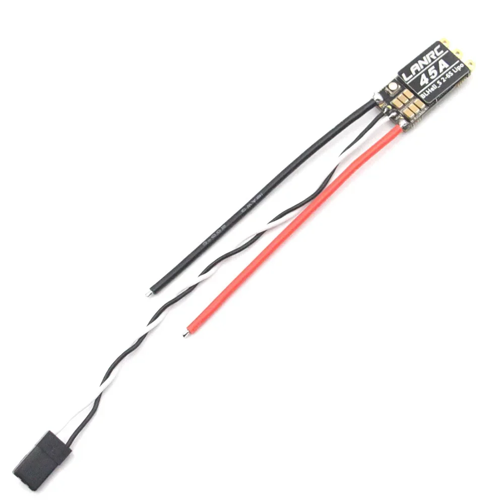 LANRC 45A 35A BLHeli_S ESC 2-6S Lipo Brushless Electronic Governor with LED Light Support DSHOT125/300/600 for Crossing Drones