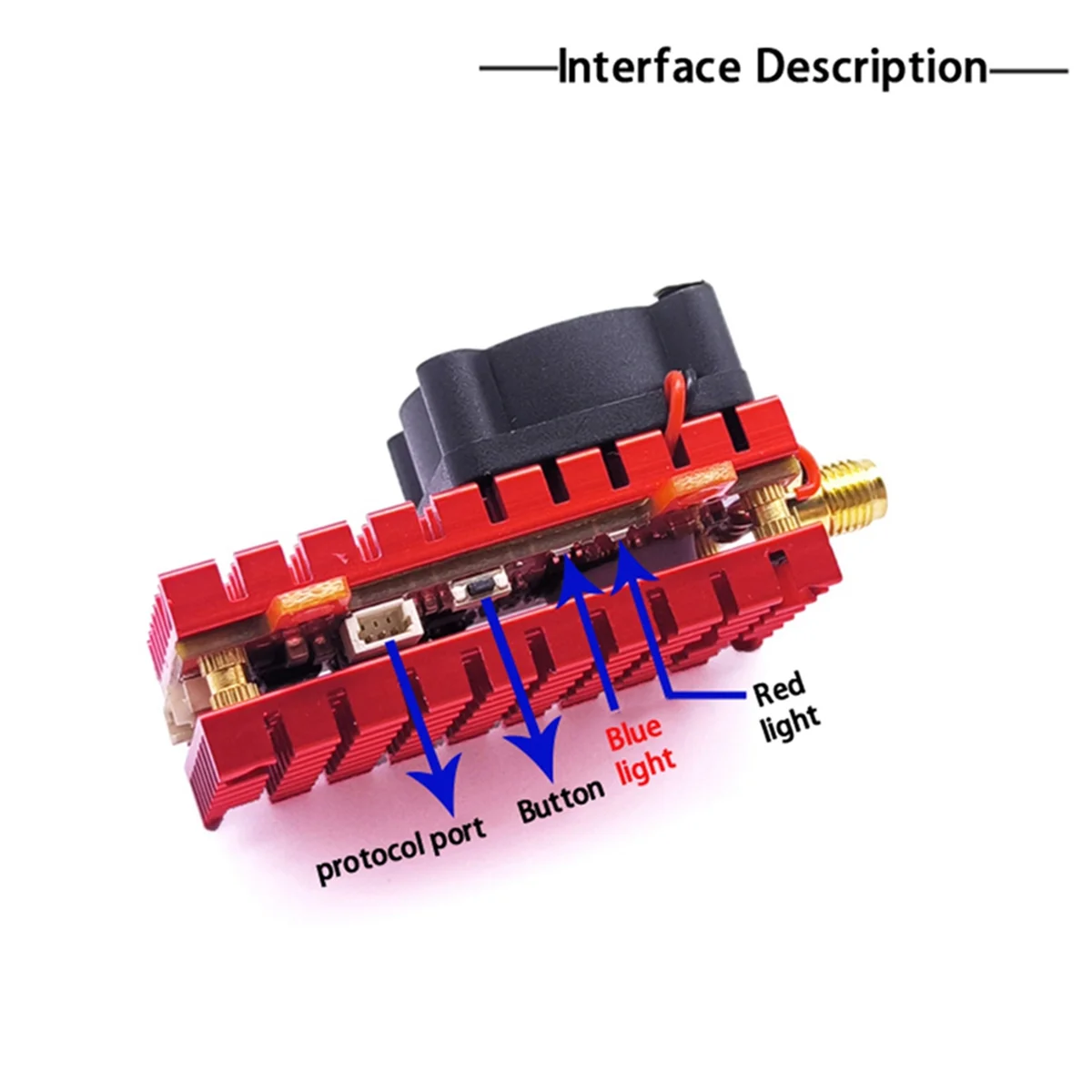 5.8G 48CH 2W FPV VTX Built-in Mic 200MW/500MW/1000MW/2000MW DC7-32V for Long Range RC Drone