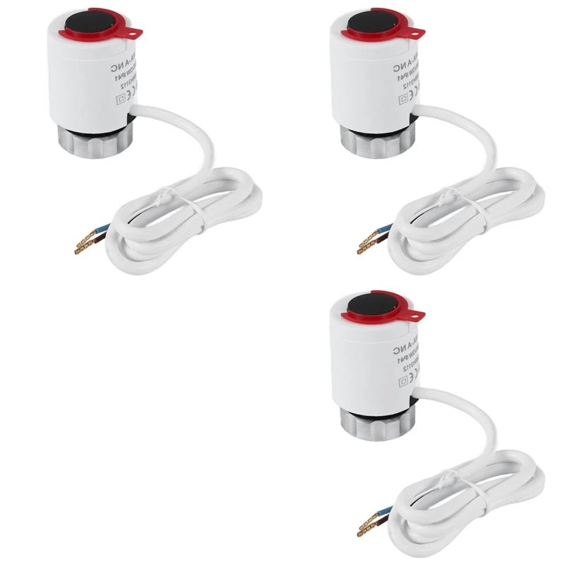 BAAJ-3X 230V Normally Closed NC M30x1.5Mm Electric Thermal Actuator For Underfloor Heating TRV Thermostatic Radiator Valve