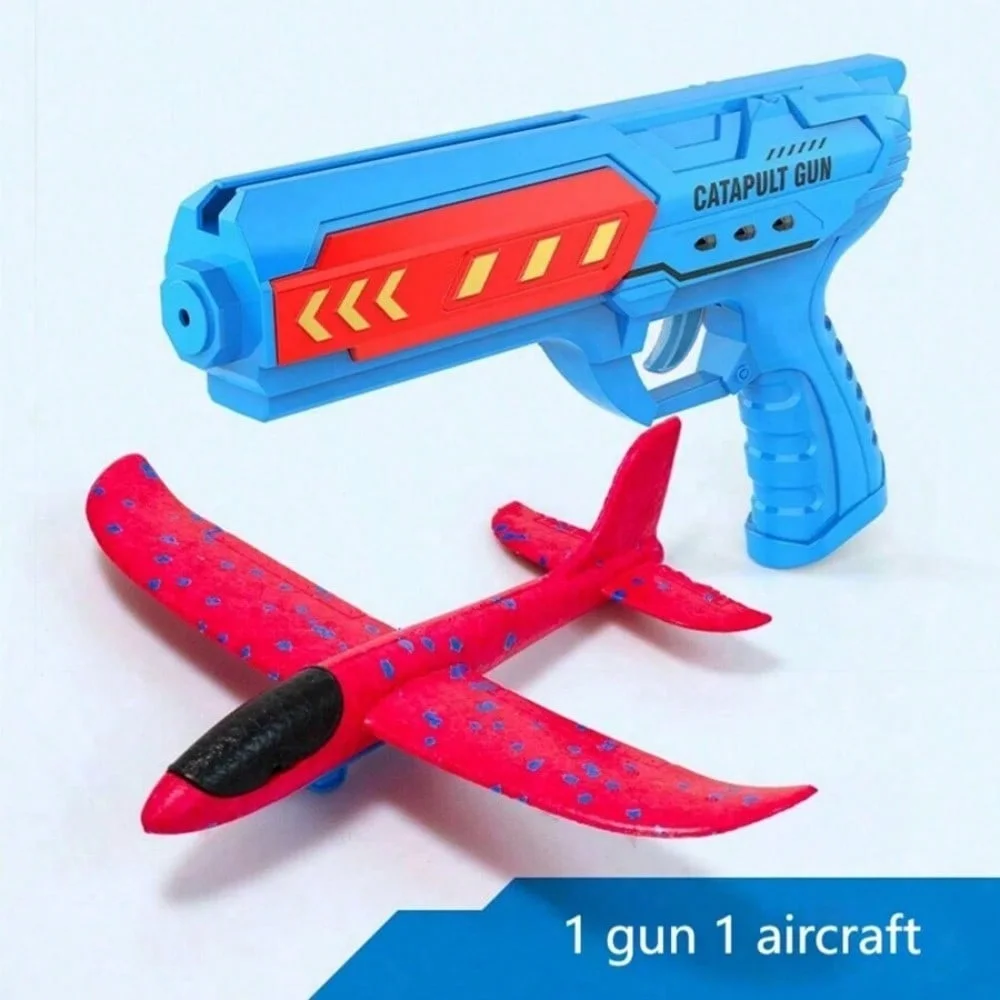 Katapultflugzeuge für Kinder, Schaumstoffflugzeuge, Segelflugzeuge, fliegendes Eltern-Kind-Outdoor-Schießspielzeug (separate Zubehörpakete zum Kauf)