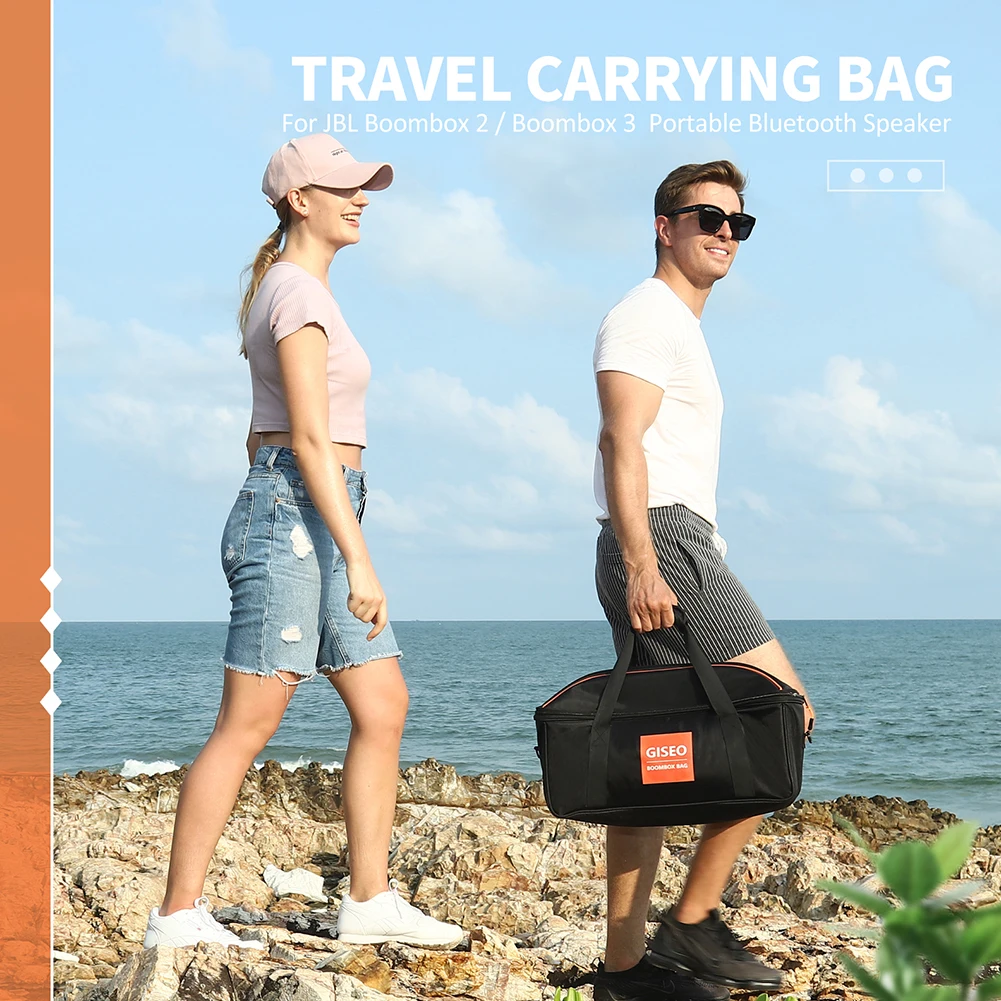 ผ้าอ็อกซ์ฟอร์ดถุงเก็บสายรัดปรับได้กันน้ำลำโพงแบบพกพากันฝุ่นสำหรับ JBL BOOMBOX 3/BOOMBOX 2