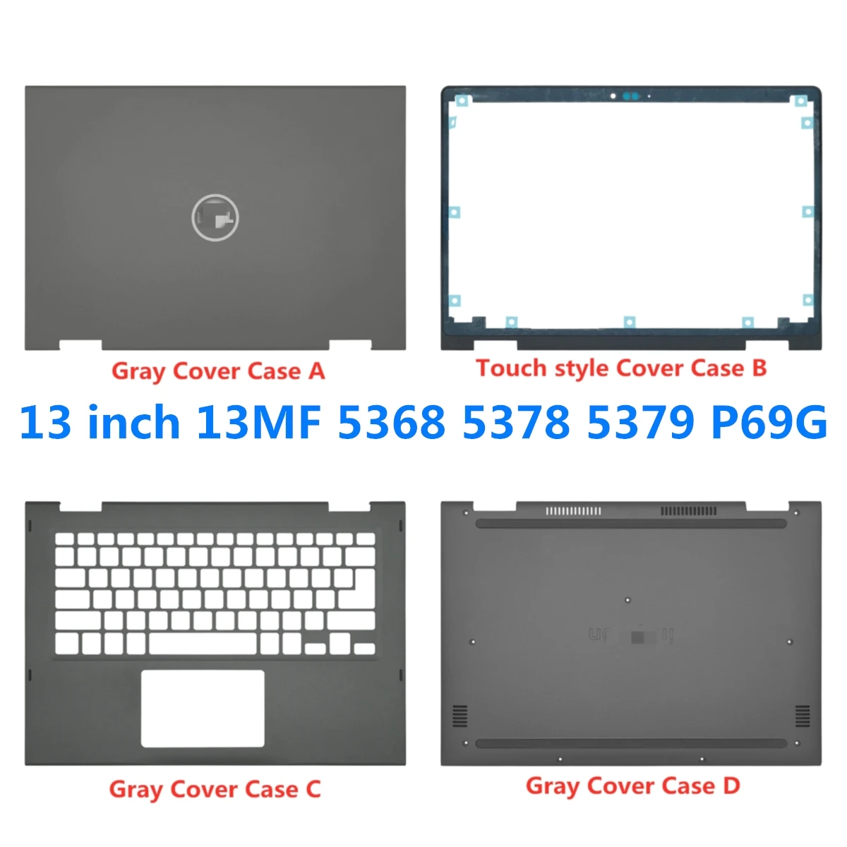 New Laptop For Dell Inspiron 13 inch 13MF 5368 5378 5379 P69G LCD Back Cover Case/Front Bezel /Palmrest/Bottom/Hinge