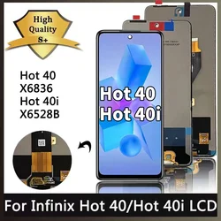 AAA Quality For Infinix Hot 40 X6836 LCD Display Screen Touch Panel Digitizer For Infinix Hot 40i X6528B Display Frame
