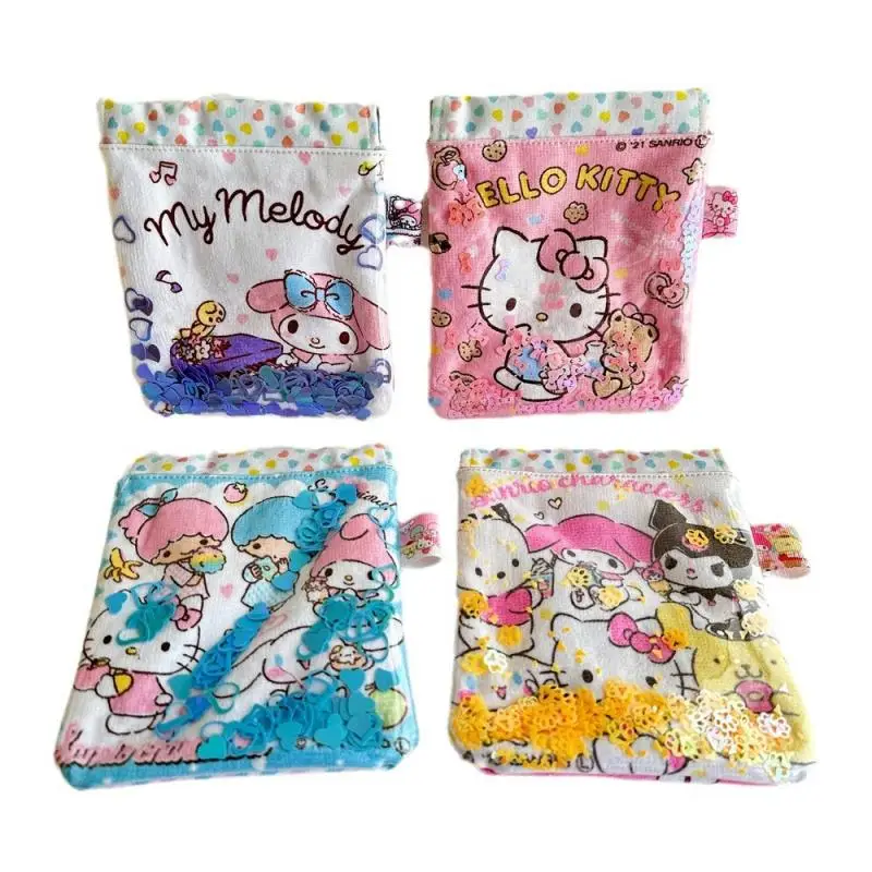 Anime Sanrio Hallo Kitty Aufbewahrung tasche Brieftasche Squeeze Shrapnel Port Treibsand Bündel Tasche niedlichen Mymelodie Pochacco Geldbörse ändern