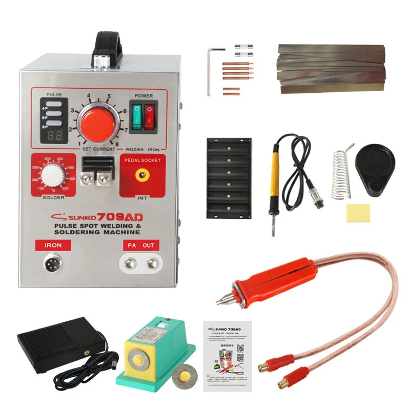 

220V 3.2KW SUNKKO 709AD Battery Spot Welder with HB-70B Welder pen for 18650 Spot Welding Machine