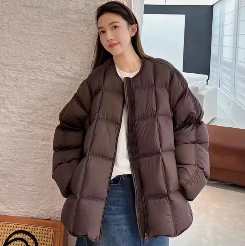 90% ホワイトダックダウンジャケット新しい冬ふわふわパファージャケット女性厚く暖かい特大野球ジャケットショートカジュアルコート