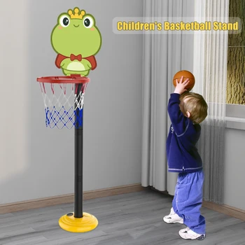 Support de cerceau de basket-ball pour enfants, panier de basket-ball Portable, dessin animé, hauteur réglable, jouet d'éducation précoce pour jouer en intérieur et en extérieur