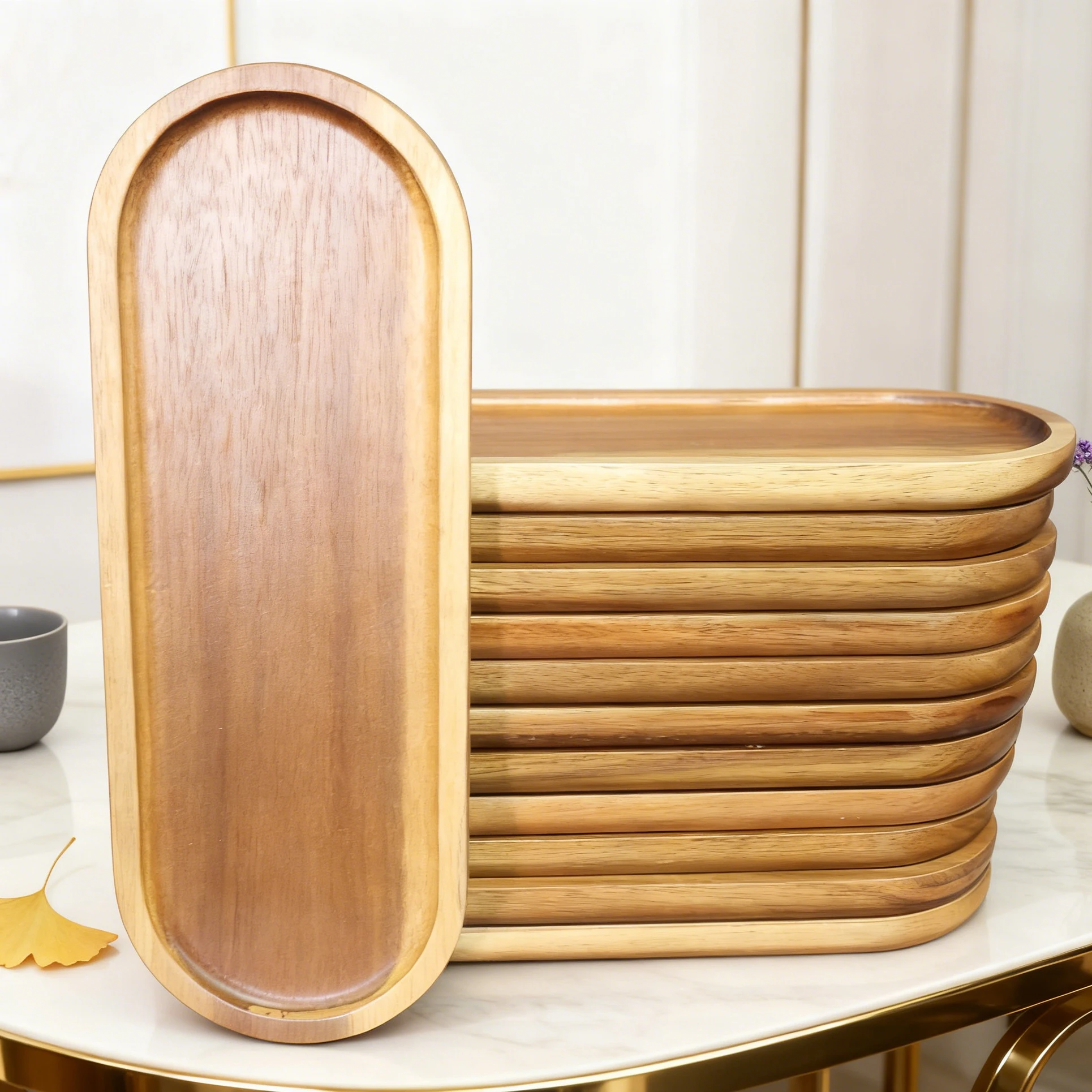 

6/8/10/12PCS,Japanese Tray Vintage Tea Tray Dinner Dessert Tray Cake Kitchen Tray Storage Tray Kitchen Table Decor Kitchen Stuff