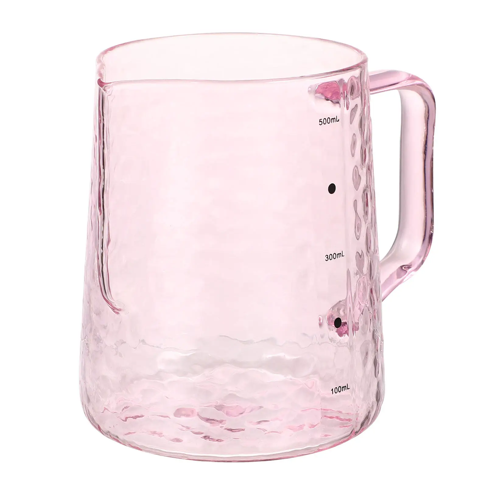 1Pcs Borosilicate Glass Coffee Server Milk Jug with Precision Graduated Scale Heat Cold Resistant Stable Design Ergonomic Handle