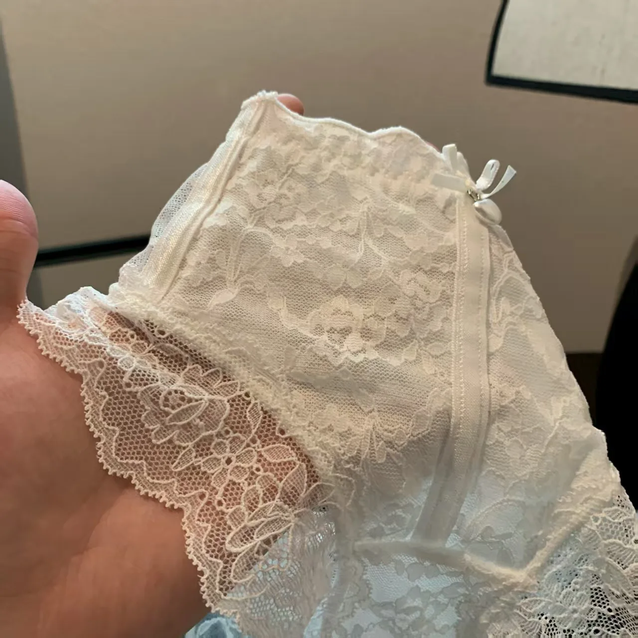 سراويل داخلية مثيرة للنساء على الطراز الياباني إكسسوارات y2k ملابس داخلية بيضاء ملابس داخلية نسائية مثيرة بفيونكة من الدانتيل ملابس داخلية فرنسية #6