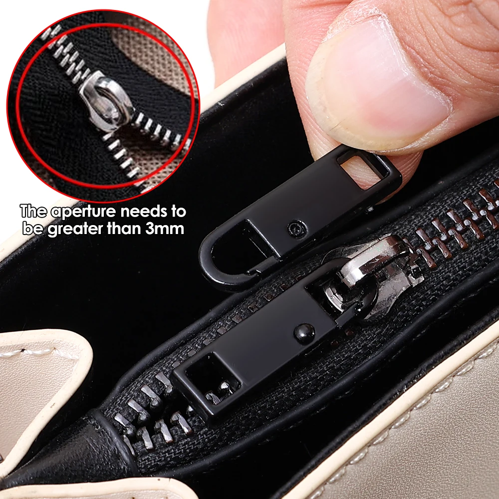 Universal Metal Zipper Puller Replacement Instant Repair Zipper Head Clothing Bags Luggage DIY Sewing Zipper Sliders Wholesale