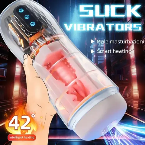 Male Masturbator Automatic Sucking Vibration Blowjob Machine Heating Pussy Penis Pump Masturbation Cup Sex Toys for Men Supplies