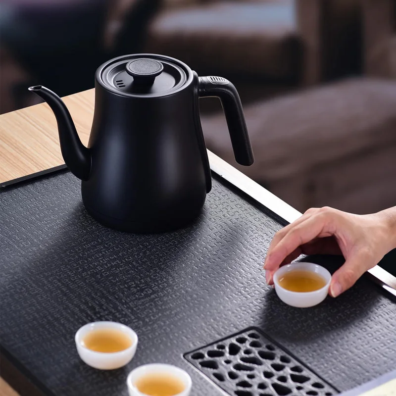 Bule de chá elétrico de aço inoxidável de 1L com controle de temperatura Bule de café doméstico Chaleira despeje sobre