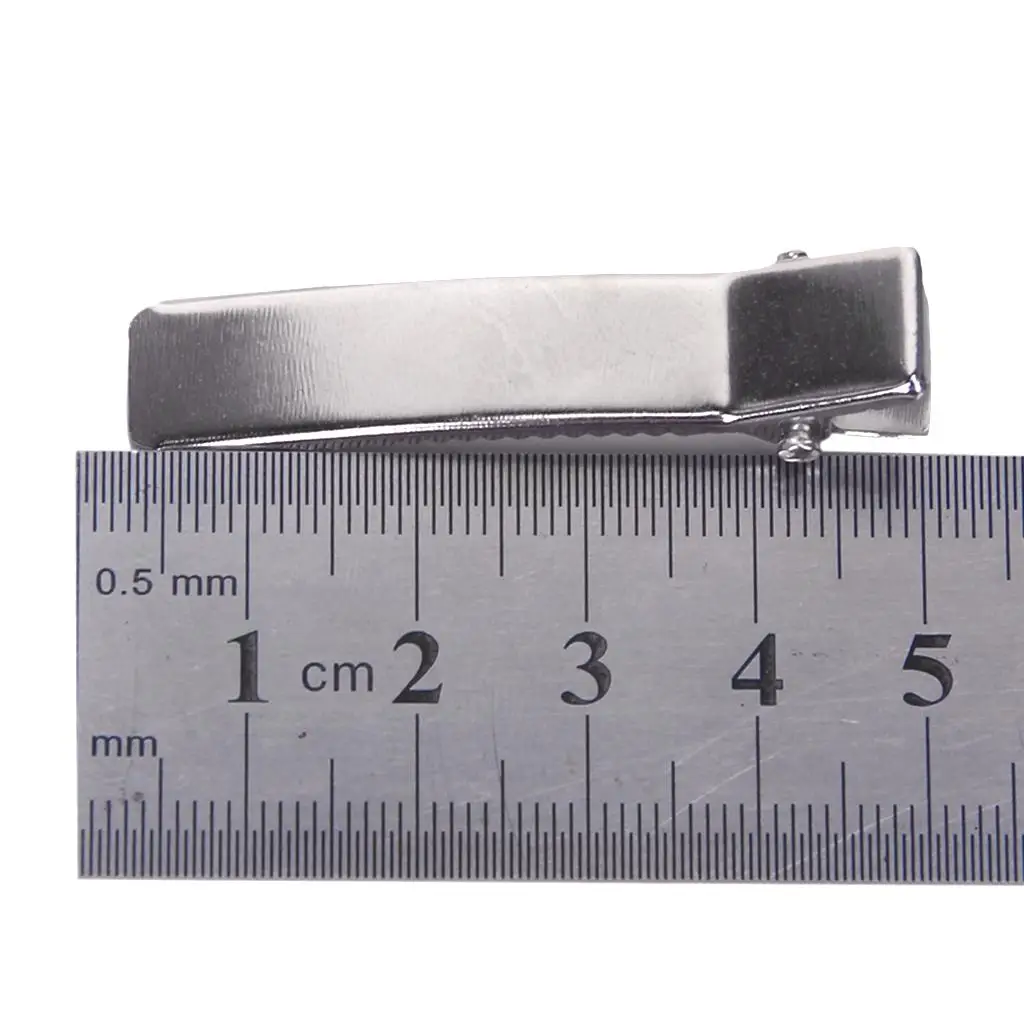 50pcs Small  Hair Clip Prong  Bow Alligator Clips 35mm