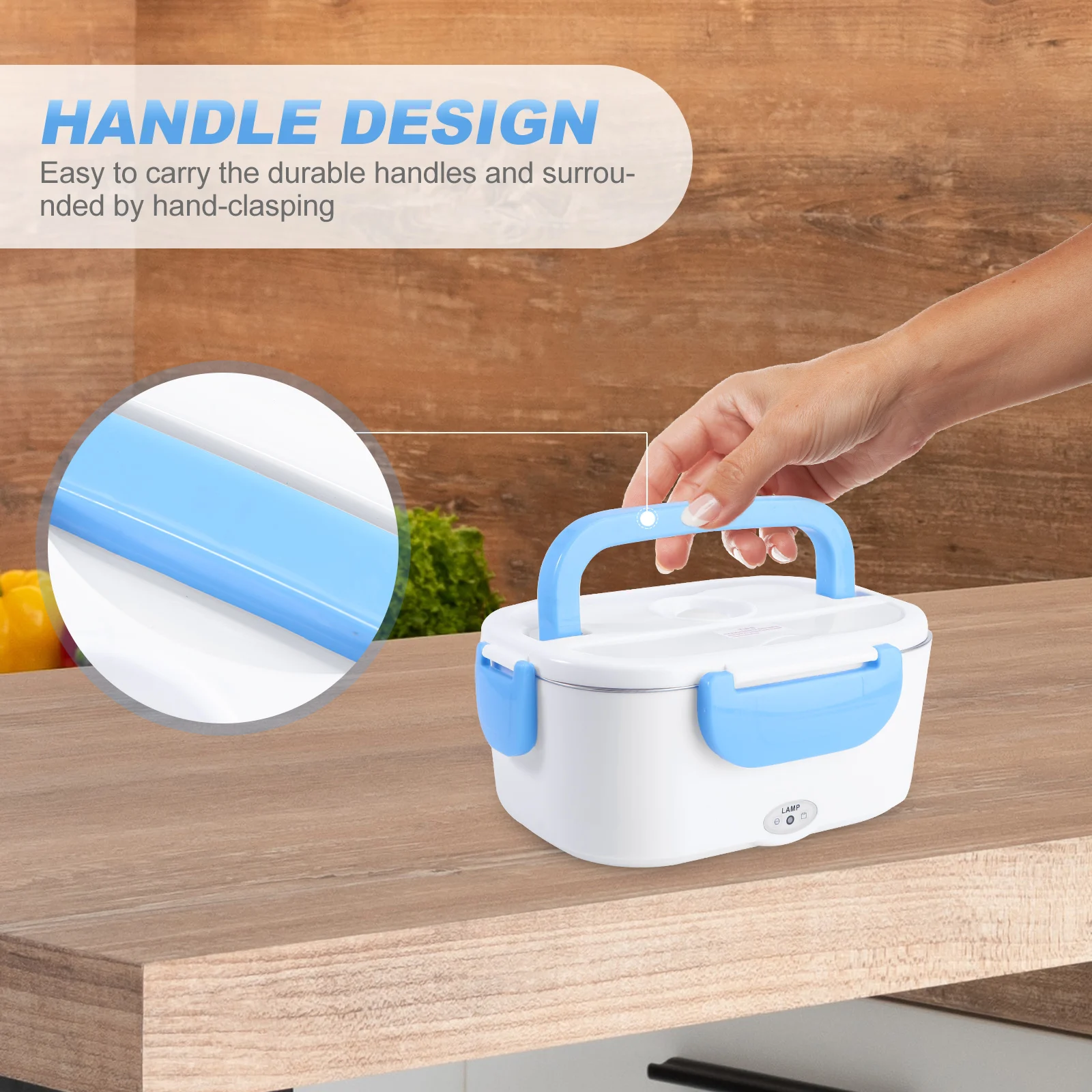 

Electric Lunch Box Heating Insulated Thermal Food Container Warmer Food Grade PTC Safe Energy Saving Travel Fishing Leisure