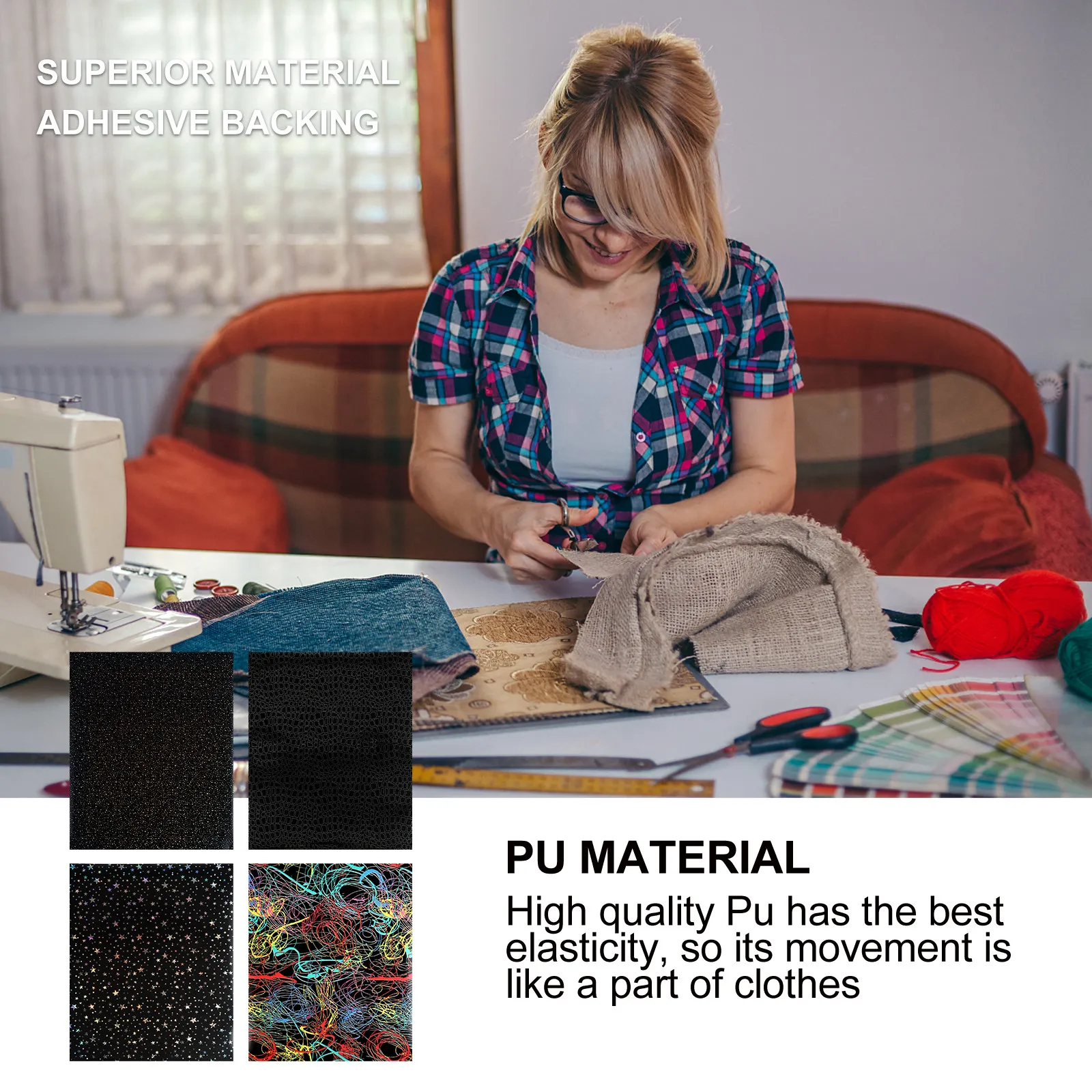 4 Sheets Transfer Film Heat Membrane Clothing Apparel Iron PU DIY HTV Press Paper Lettering - view 2