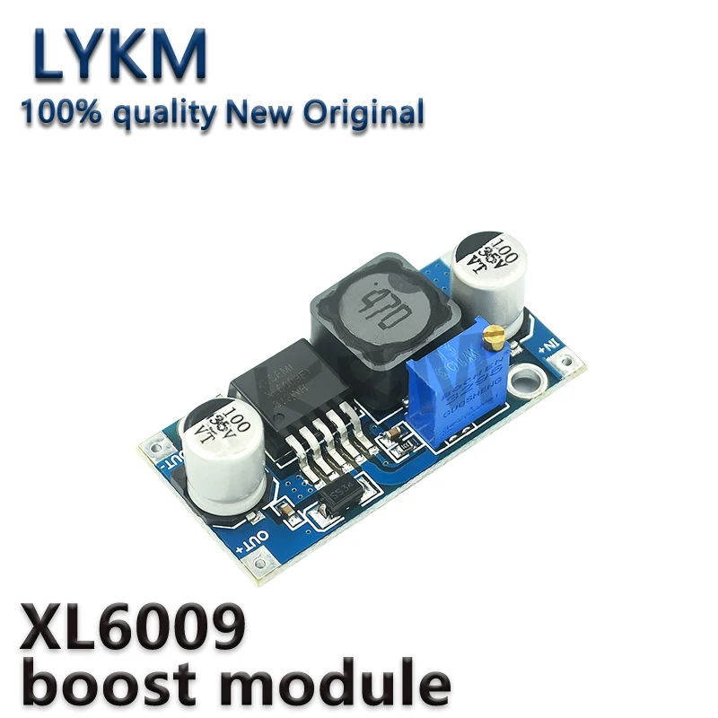 1-5/peça xl6009 4a conversor de impulso step up ajustável 15w 5-32v a 5-50v DC-DC módulo de fonte de alimentação lm2577 módulo step-up