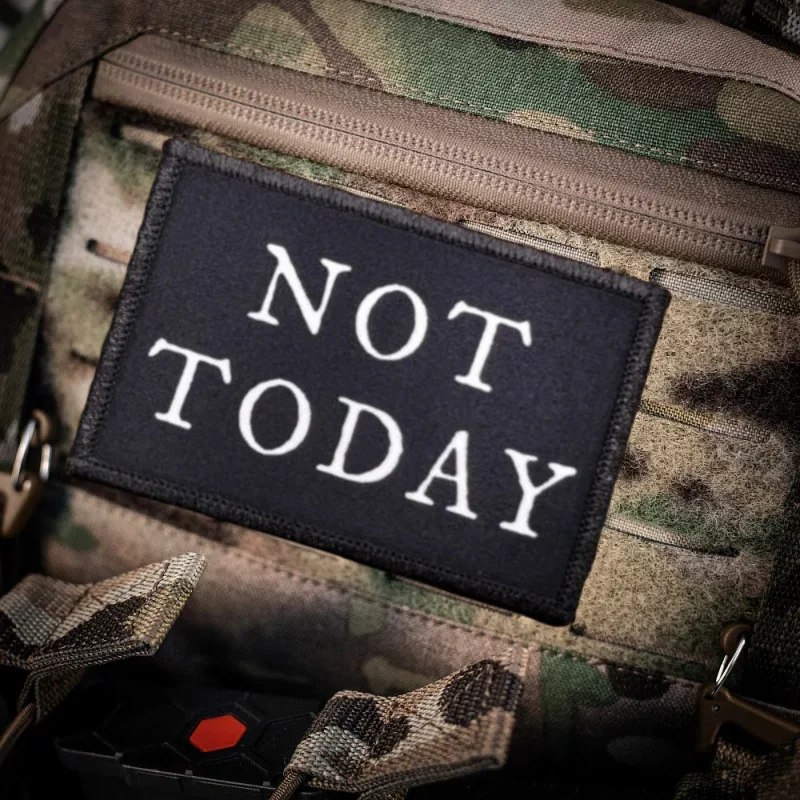 

Not Today Tactical Patches Printed Hook&Loop Patch for Vest Military Morale Badge Armband Backpack Stickers