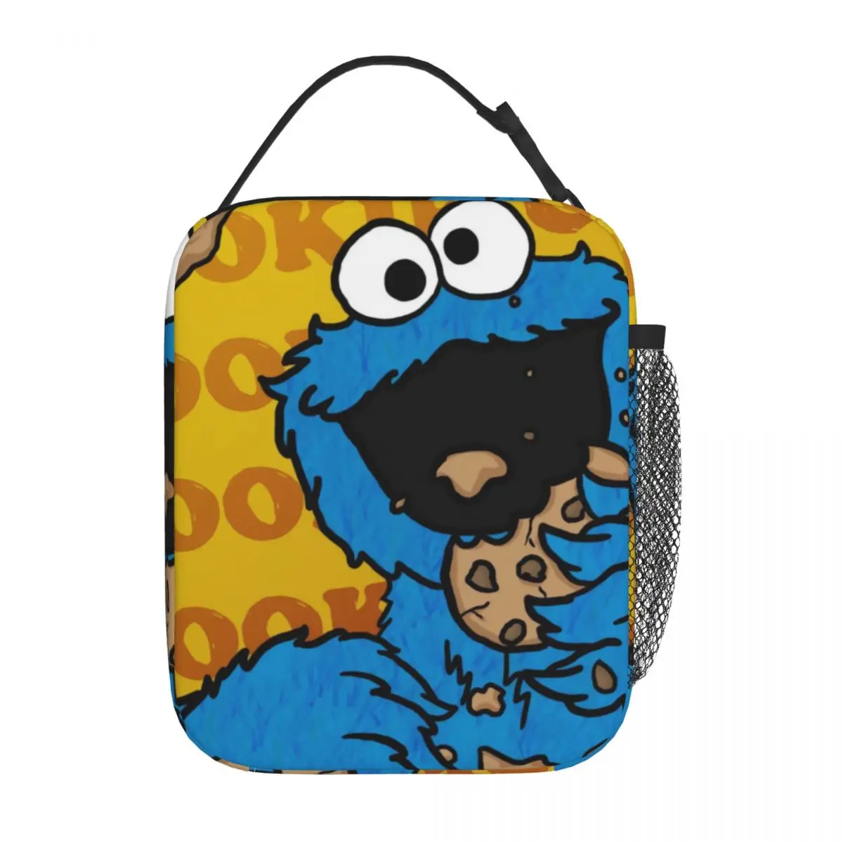 Cookie Monster Cartoon Sesames Street Portable Lunch Box Women Waterproof Cooler Thermal Food Insulated Lunch Bag bambini bambini