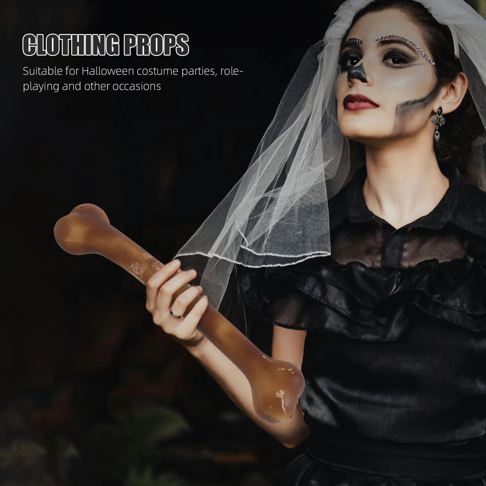 

Long Bones Plastic Decorations for Halloween Party Props Bone Figurine Decorative Accessories Scary Atmosphere