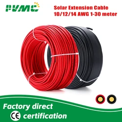 TUV XIONGISOLAR PV1-F-1*4/H1Z2Z2-K Solar Panel Extension PV Cable Copper Wires Black and Red 2.5/4/6mm2 PV Cable 10/12/14 AWG