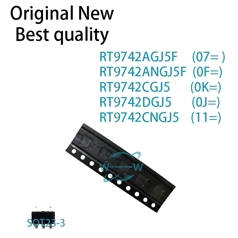 (10 PCS)NEW RT9742AGJ5F RT9742ANGJ5F RT9742CGJ5 RT9742DGJ5 RT9742CNGJ5 07= 0F= 0K= 0J= 11= SOT23-5 IC Chip electronic