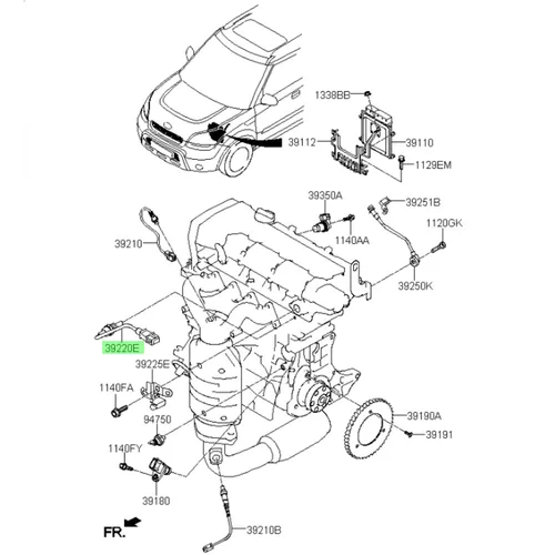 Imagen 2 del producto SENSOR de temperatura de aceite ASSY para Hyundai Coupe I30 Tucson Trajet Elantra Sportage Soul Cerato 39220-23990 39220 23990 3922023990