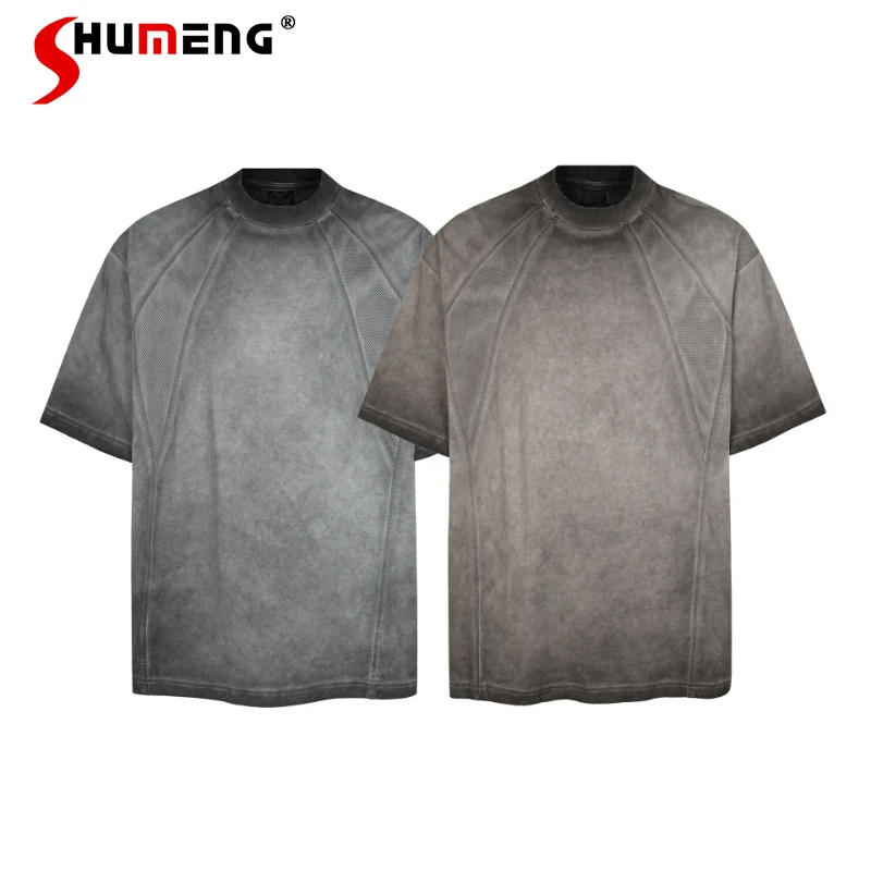 

Men's 2026 Spring Summer New Trendy Short Sleeve Pullover T-Shirts Breathable Tops Male Round Neck Simple Comfort Base Shirts