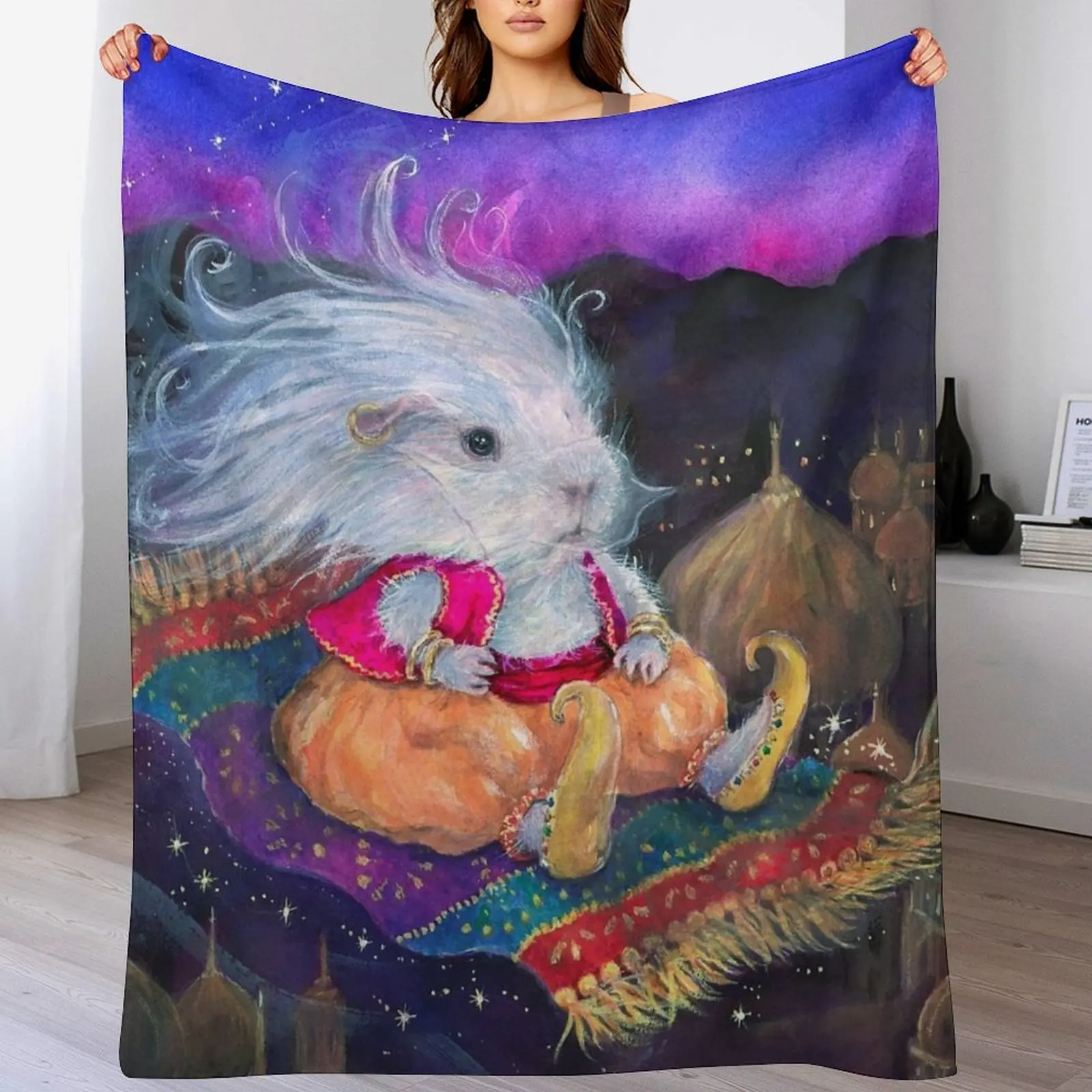 

The Flying Carpet Throw Blanket Shaggy Furry Soft Blanket for Bedroom Living Room