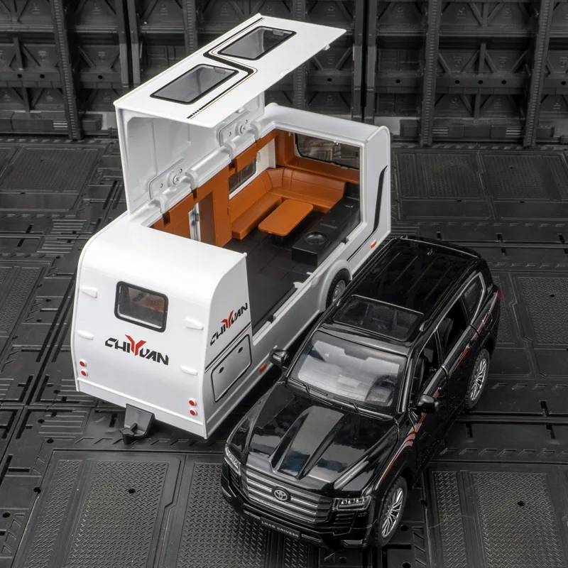 1:32 Land Cruiser LC300 remolque SUV aleación modelo niño acústico-óptico tirar hacia atrás jeep regalo de cumpleaños