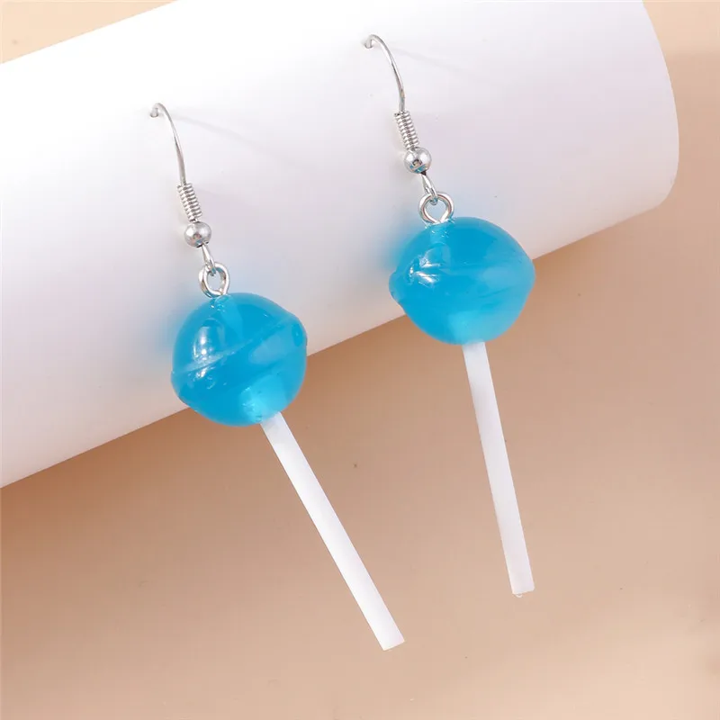 Aihua 30 Farben süße süße Lutscher-Ohrringe aus Kunstharz für Frauen, lustige Simulation, Lebensmittel, Süßigkeiten, Lutscher-Ohrringe, Schmuck, Geschenke – Detail 29