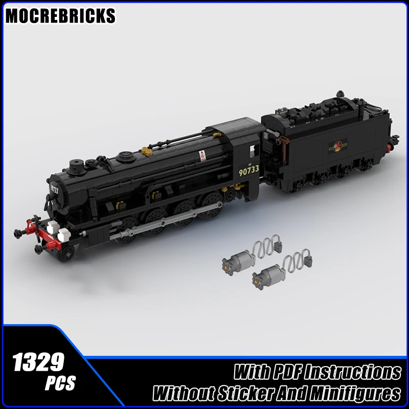 Railway Heavy Freight Steam Locomotive WD Austerity 2-8-0 Building Blocks British Motor Train Model Bricks Toys Kids Gifts