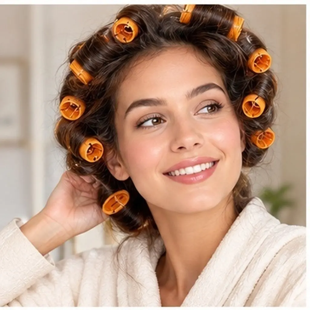 20Pcs Plastic Portable Hair Rollers Curl Hair Tool Wave Curlers Styling Natural Effect Hairdressing