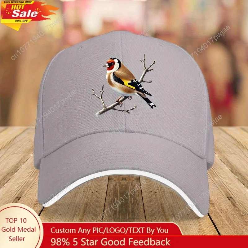 

1-Pack Unisex Adjustable Baseball Cap with Colorful Bird Print - Lightweight Breathable 100% Polyester, Red/Yellow/Black Casual