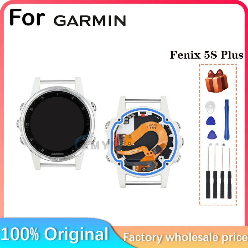 For Garmin Fenix 5S Plus brand new original LCD display screen parts replacement and repair