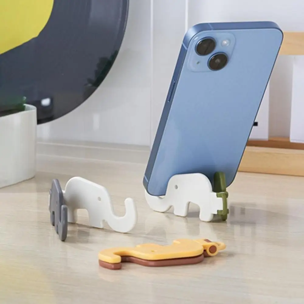 Elephant Mini Elephant Mobile Phone Stand Foldable Storage Elephant Phone Holder Key Chain Mini Cartoon Animal