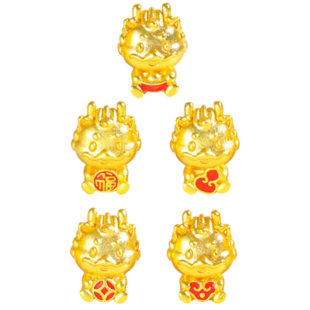 

1 Set Of Zodiac Dragon Charms Red Rope Bracelet Diy Necklace Pendant Copper Jewelry Making Supplies Bangle Pendants For Charm